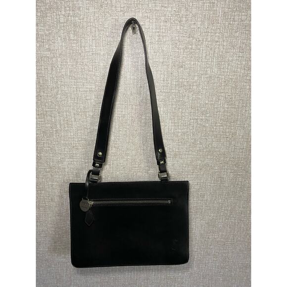 Vintage Dooney & Bourke Black Italian Leather Handbag Made in Italy - Picture 4 of 10